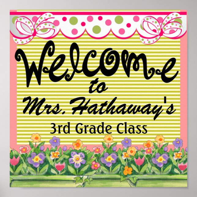 School - Teacher Classroom Welcome - SRF Poster (Framsidan)