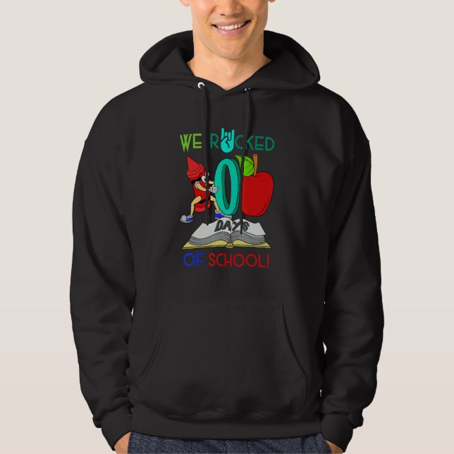 School Teacher Student Gift We Rocked 100 Days Of  Hoodie (Framsida)