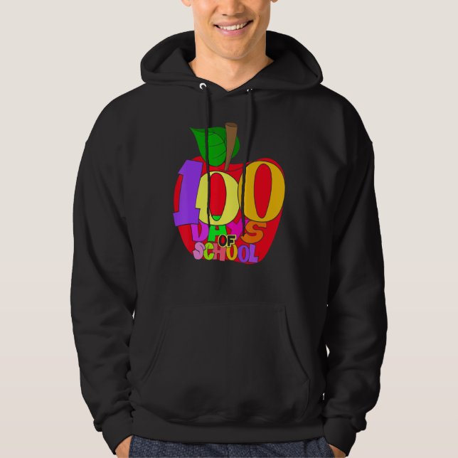School Teacher Student Girls Boys Gift 100 Days Of Hoodie (Framsida)