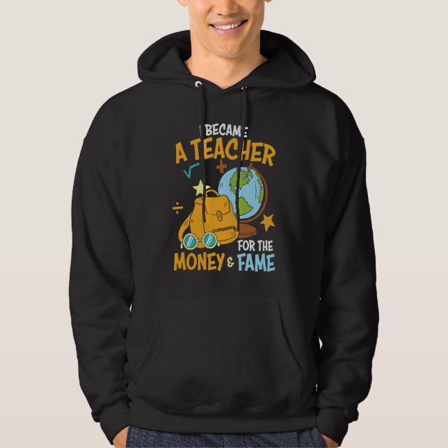 School Teachers Graphic Plus Size Humorous Hoodie (Framsida)