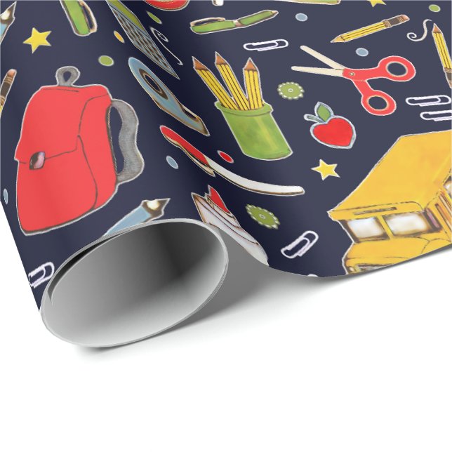 School Thned Gift Presentpapper (Rullad Hörn)