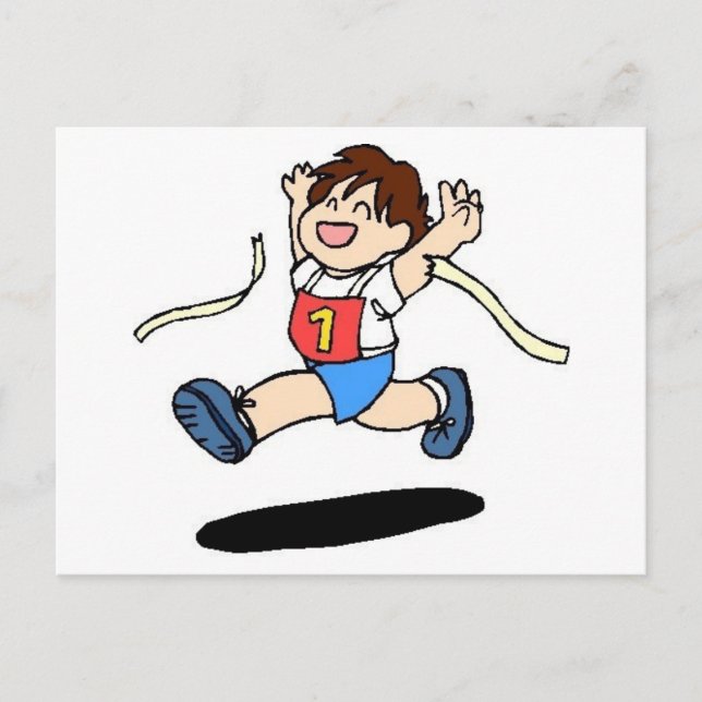 School Track Team Vykort (Framsida)