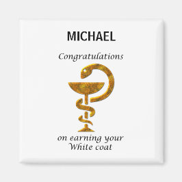 School Veterinary White Jackar Ceremony Magnet