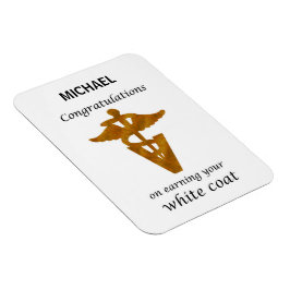 School Veterinary White Jackar Ceremony Magnet