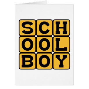 Schoolboy, Male Student Hälsningskort