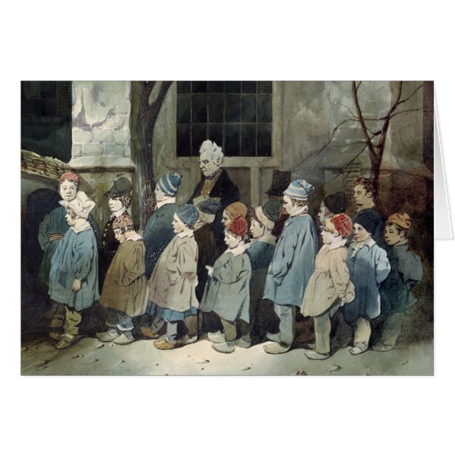 Schoolboys i lekplatsen hälsningskort (Framsidan Horizontal)