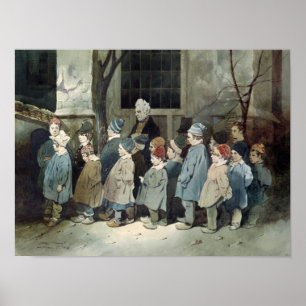 Schoolboys i lekplatsen poster