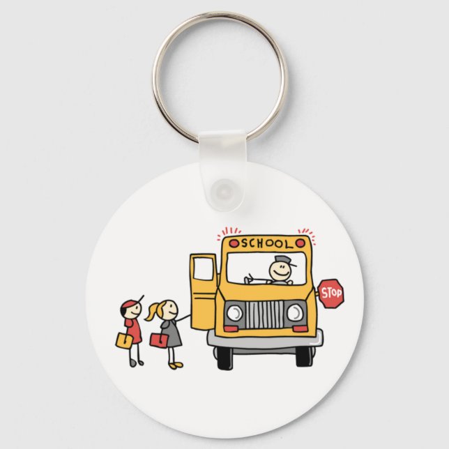 Schoolbus Keychain Nyckelring (Framsida)
