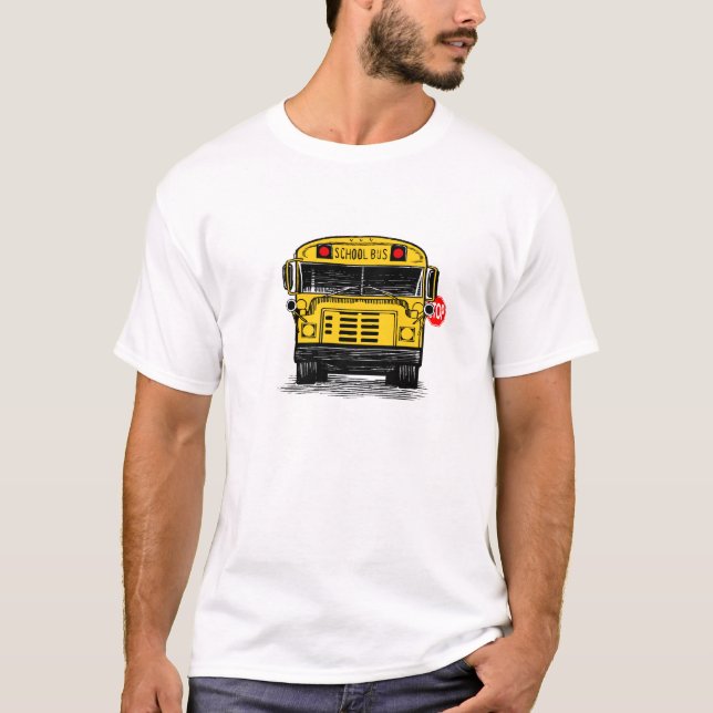 schoolbuswithstopsignteeshirt tee (Framsida)
