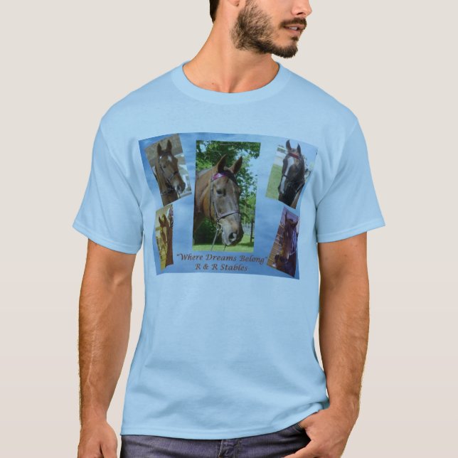 Schoolhorses av R&R-stall Tee Shirt (Framsida)