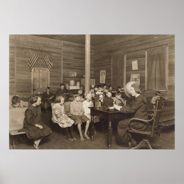 Schoolhouse by Lewis Hine, 1921 Poster (Framsidan)