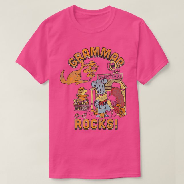Schoolhouse Rock Grammar Rocks Premium  T Shirt (Design framsida)