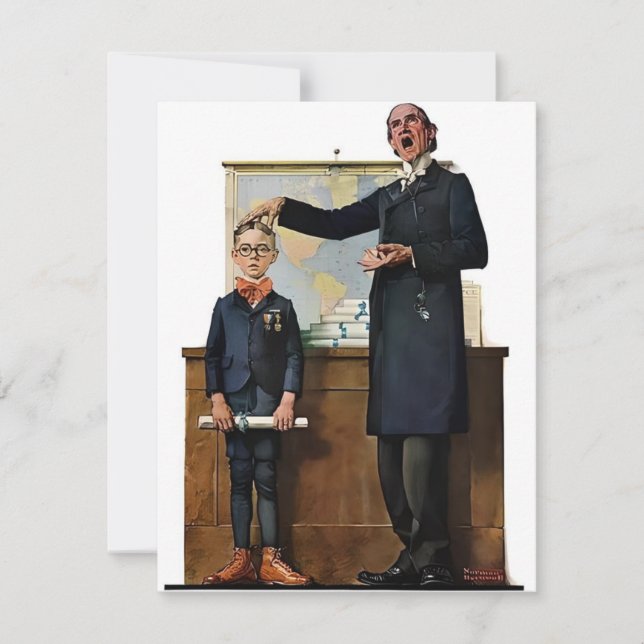 Schoolmaster - Norman Rockwell Julkort (Framsida)
