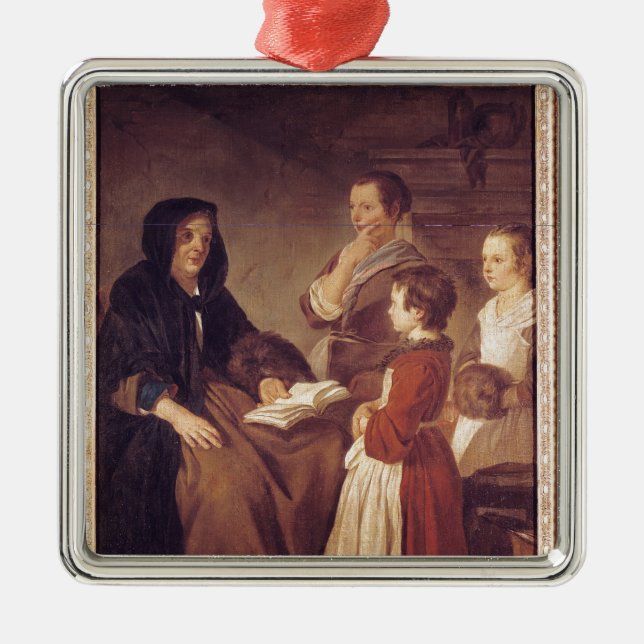 Schoolmistressen Julgransprydnad Metall (Framsidan)