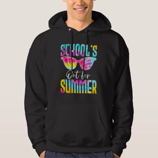 Schools Out for Summer Graduation Students Teacher Hoodie (Framsida)