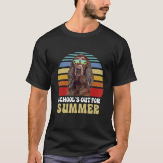 Schools Out For Summer Irish Setter Dog Teacher T Shirt