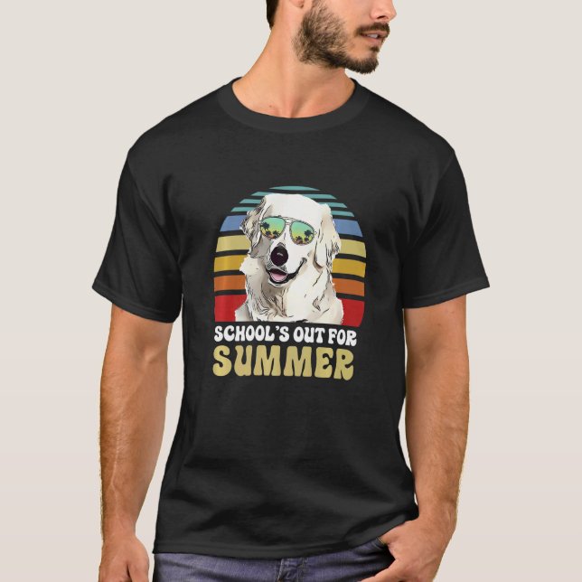 Schools Out For Summer Kuvaszok Dog Teacher   T Shirt (Framsida)