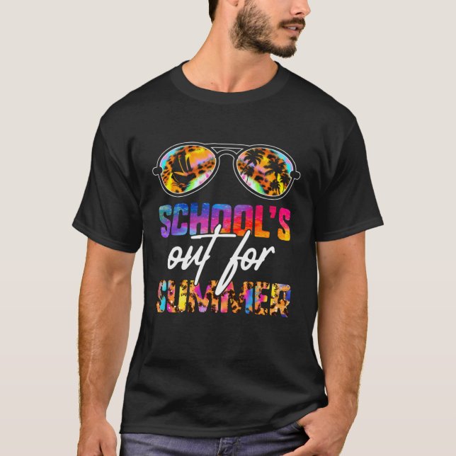 School's Out For Summer Teacher Vacation Leopard T T Shirt (Framsida)