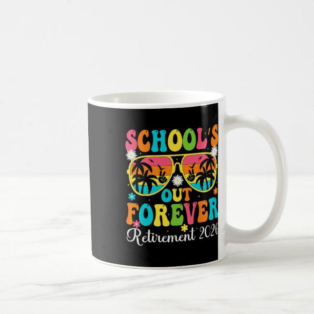 School's Out Forever Retirement 2026 Retro Retired Kaffemugg (Höger)