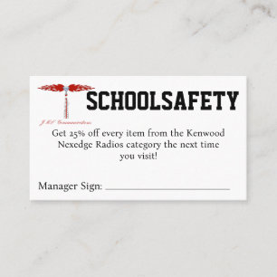 SCHOOLSAFETY Coupon Visitkort