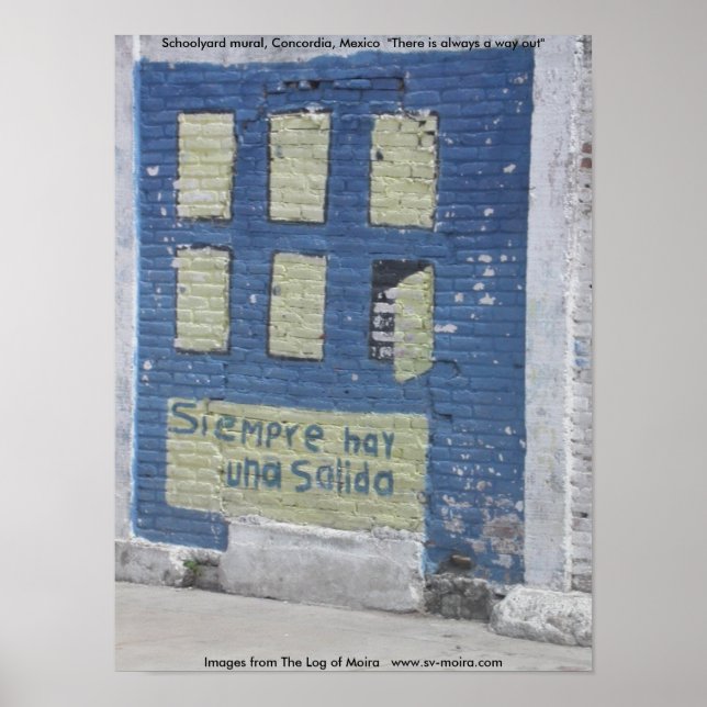 Schoolyard mural, Concordia, Mexiko Poster (Framsidan)