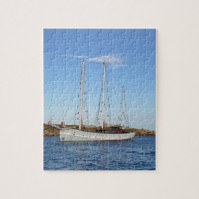 Schooner i islesna av Scilly Pussel (Vertikal)