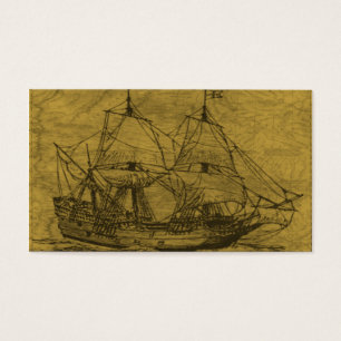 Schooner- och vintagekarta visitkort