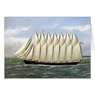 Schooner Thomas W Lawson 1900-talet Hälsningskort