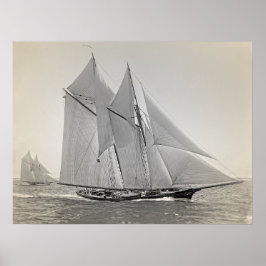 Schooner Yacht Fortuna Poster