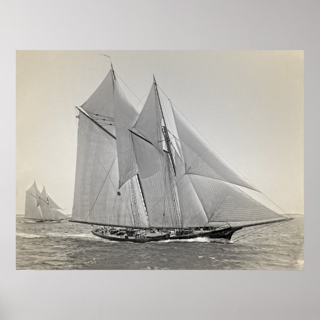 Schooner Yacht Fortuna Poster (Framsidan)