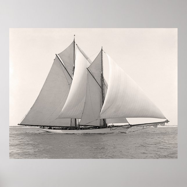 Schooner Yacht Merlin Poster (Framsidan)