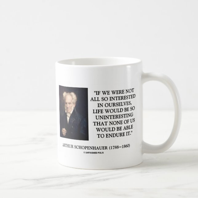 Schopenhauer intresserade i oss själva kaffemugg (Höger)