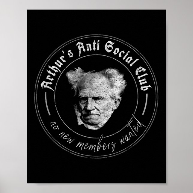 Schopenhauer Philosophy Aphorisms Arthurs Anti Soc Poster (Framsidan)