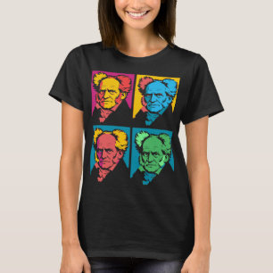 Schopenhauer Pop-Art Porträttblock T Shirt