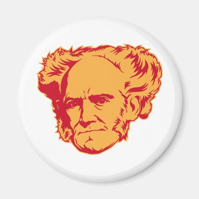 Schopenhauer Porträtt Magnet (Framsidan)