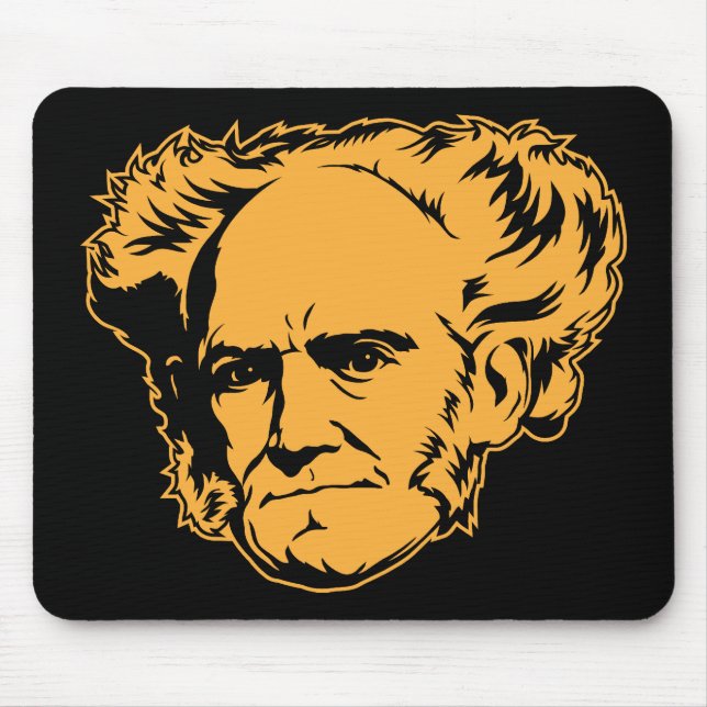 Schopenhauer porträtt Mousepad Musmatta (Framsidan)