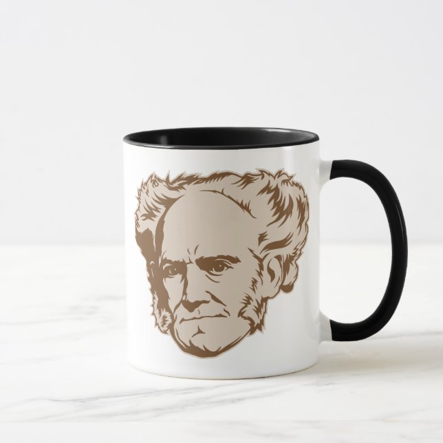 Schopenhauer porträttmugg mugg (Höger)