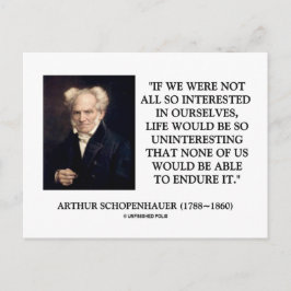 Schopenhauer som är intresserad av egen citat vykort