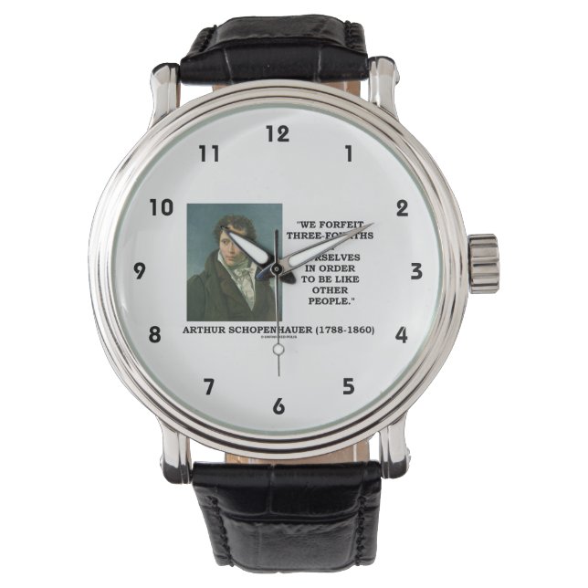 Schopenhauer, vi har själva förlorat tre fjärdedel armbandsur (Framsida)