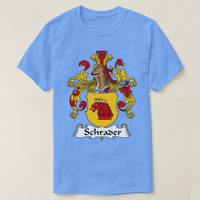 Schrader Jackar Arm Family Crest T Shirt (Design framsida)