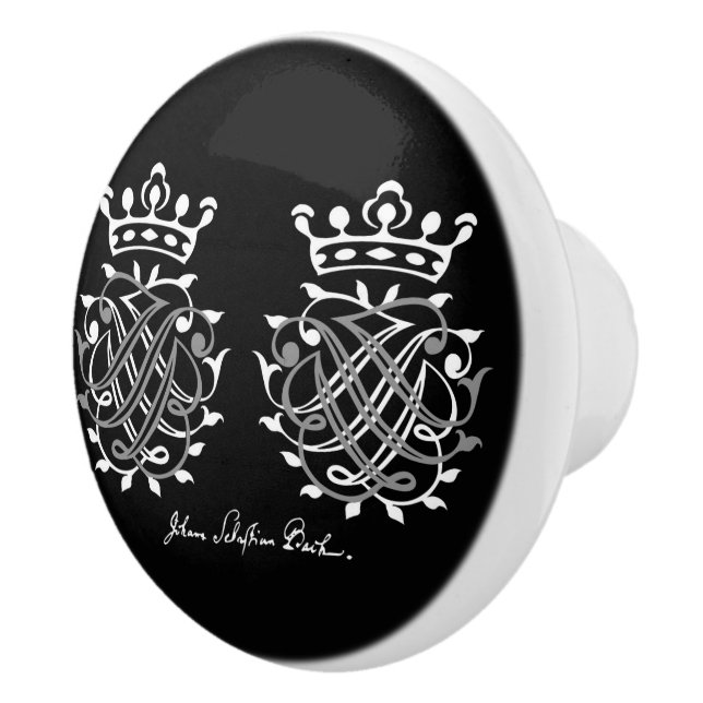 Schrankgriff mit Johann Sebastian Bach Siegel Knopp (Höger)