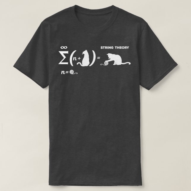 Schrdinger String Teory Cat Physicist Quantum Mec T Shirt (Design framsida)