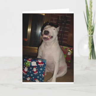 Schristmas leende tjur skräcker helgkort