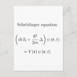 Schrodingeekvation med namn vykort