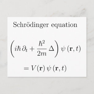 Schrodingeekvation med namn vykort