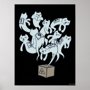 Schrödinger Cat 9 Lives Poster