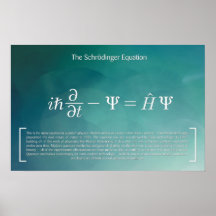 Schrödinger Ekvation - Math Poster