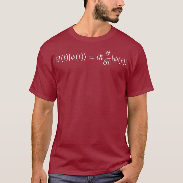 Schrodinger Equation Physics Quantum Mechanics T Shirt (Framsida)