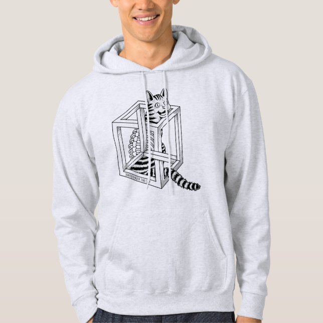 Schrodinger i Katt Hoodie (Framsida)