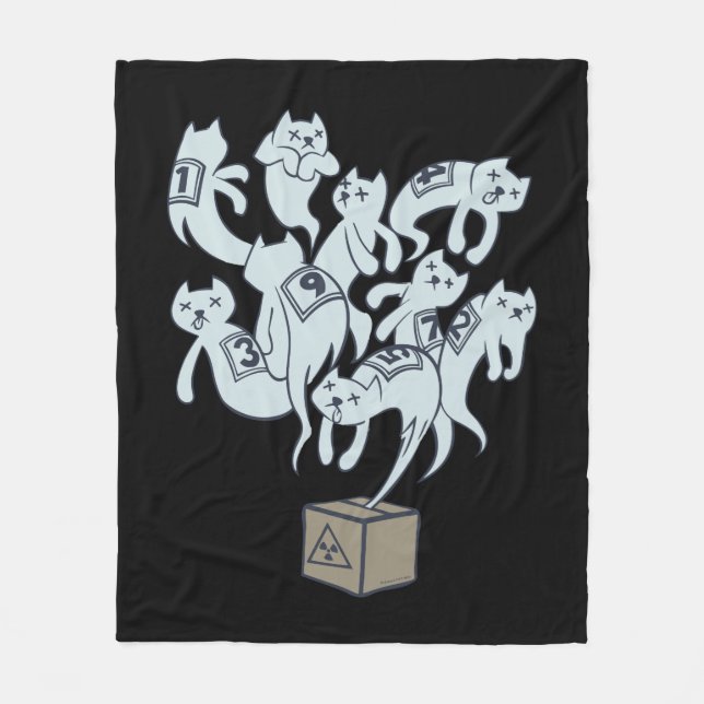 Schrödinger katt 9 liv fleecefilt (Framsidan)